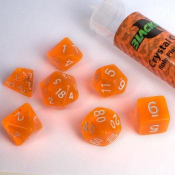 16mm Role Playing Dice Set - Crystal Orange (7 Dice)