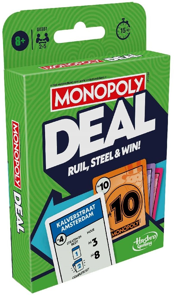 Monopoly Deal – Gioco Di Carte In Versione Olandese – 2-5 Giocatori, Dagli 8 Anni, Partite Da 15 Minuti