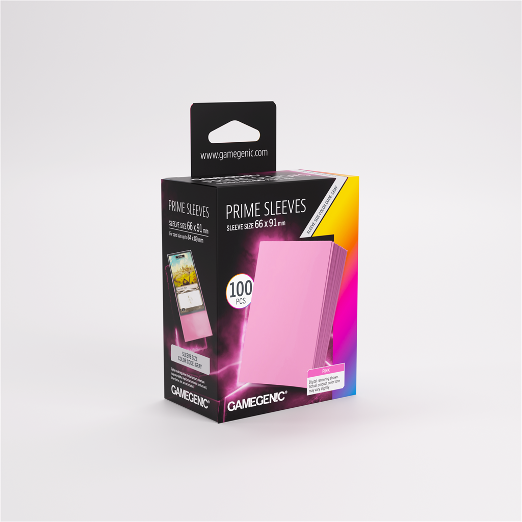 Sleeves: Pack Prime Pink 66x91mm (100)