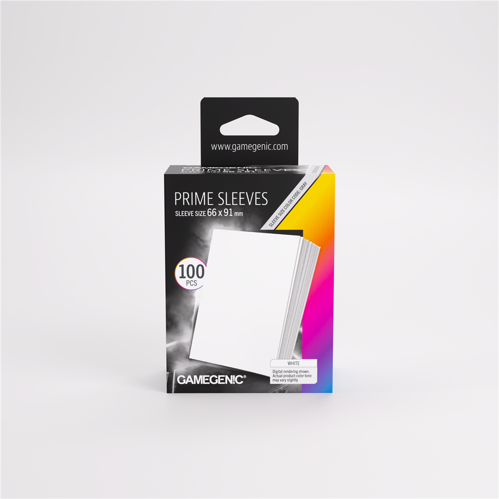 Sleeves: Pack Prime White 66x91mm (100)