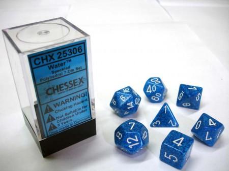 Water Speckled Polydice Dobbelsteen Set (7 stuks)