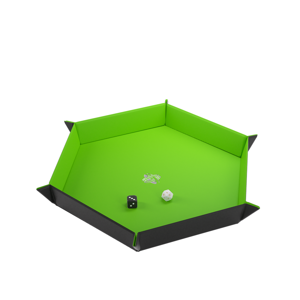 Magnetic Dice Tray Hexagonal - Black/Green Magnetic Dice Tray Hexagonal - Black/Green