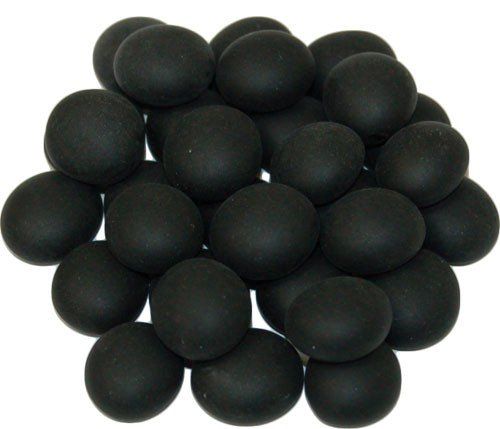Glass Gaming Stones - Black Opal Frosted (40+)