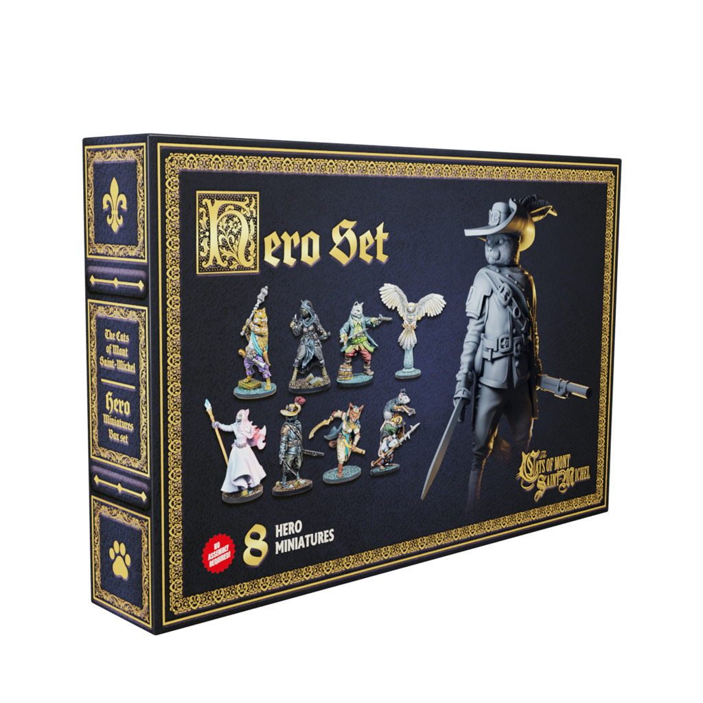 The Cats of Mont Saint Michel Hero Miniatures Set