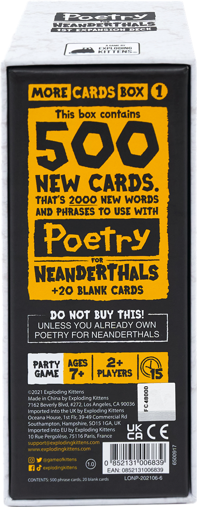 Poetry for Neanderthals 1st Expansion
