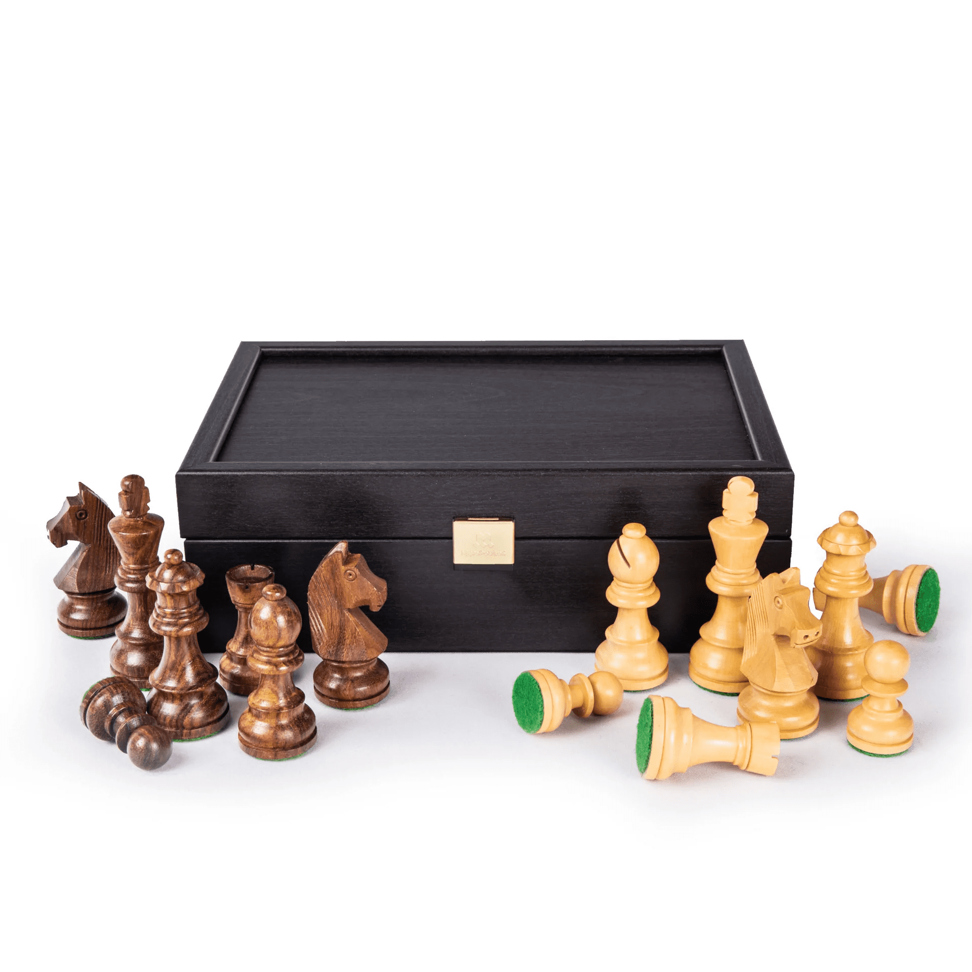 Staunton houten schaakstukken - Koningshoogte 9.5 cm