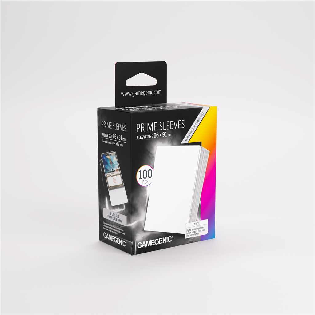 Sleeves: Pack Prime White 66x91mm (100)