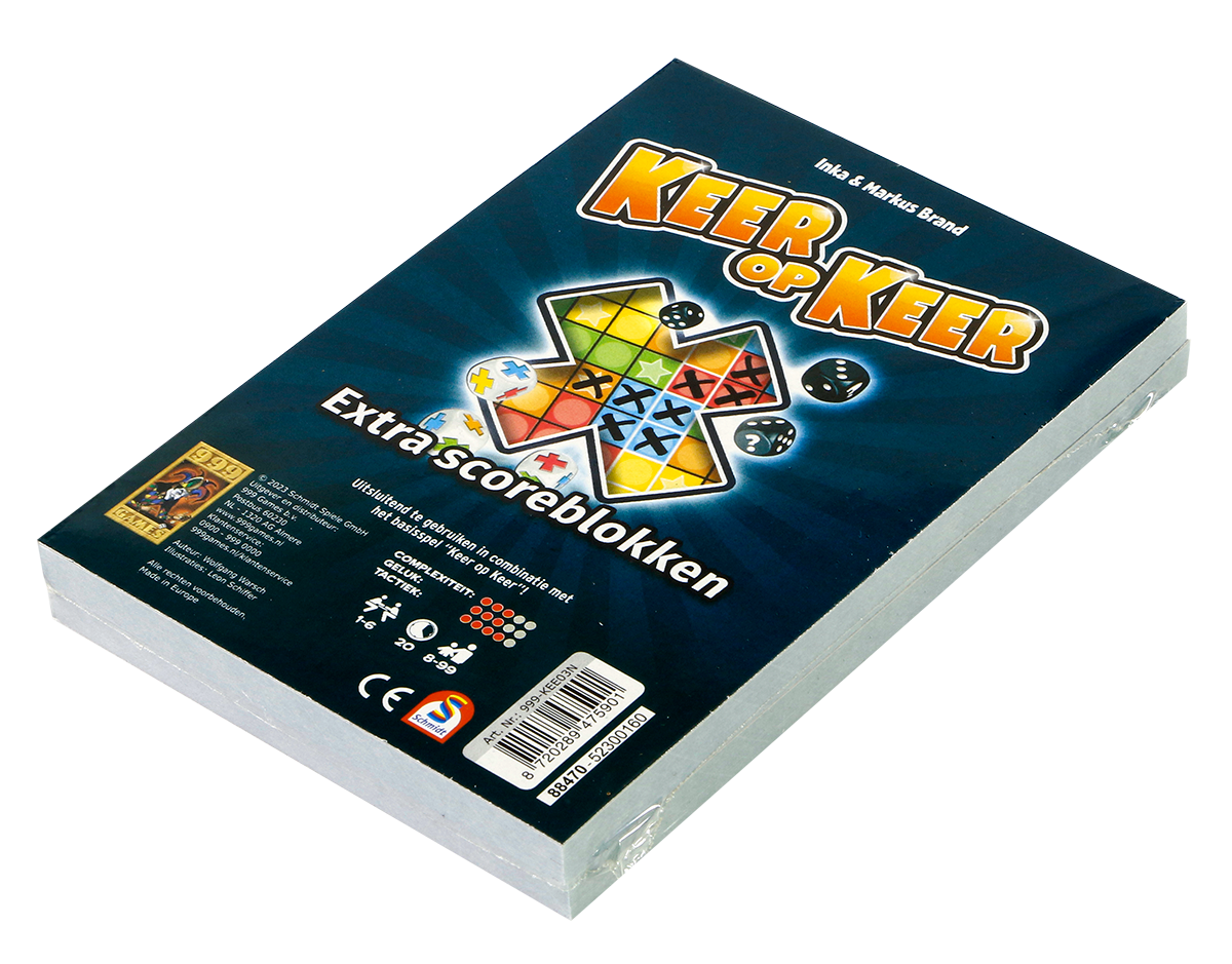 Keer op Keer Scoreblok 2 stuks Level 1 - Dobbelspel