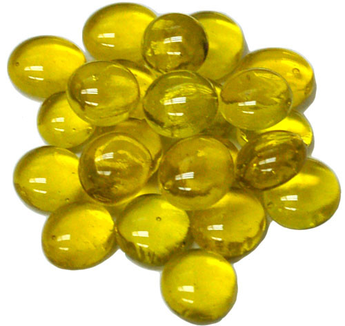 Glass Gaming Stones - Crystal Yellow (40+)