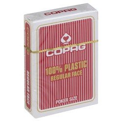 Copag 100% plastic Poker normal faces rood