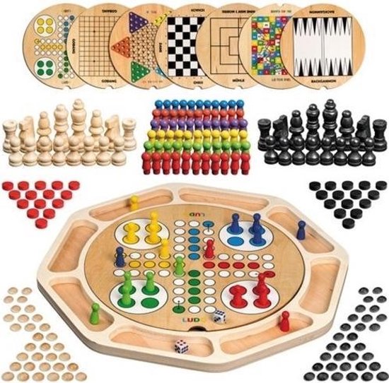 Houten Spellenverzameling 9