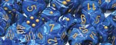 Signature Vortex Blue/gold polydice set