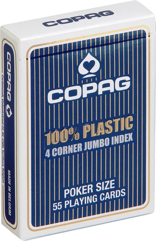 Copag 100% Plastic Jumbo Face 4 Index Blauw