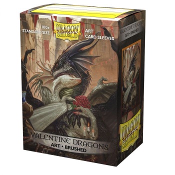 Dragon Shield Brushed Art Sleeves - Valentine Dragon 2021