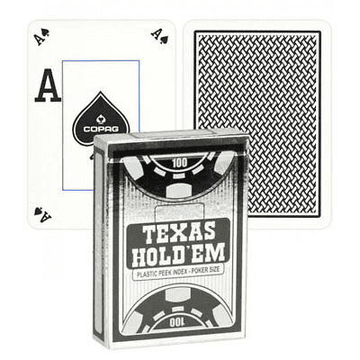 Copag - Texas Hold'em Silver - 4 Peek Index - TBX Black
