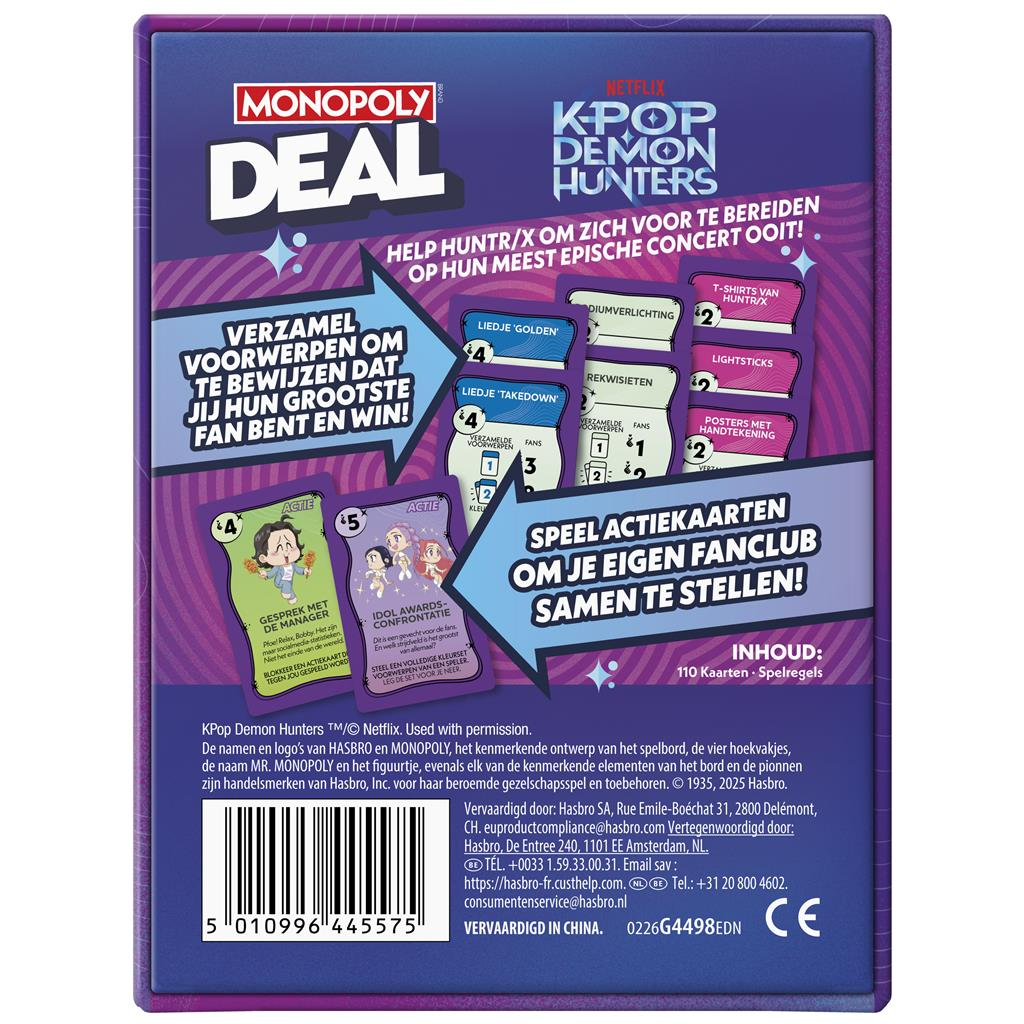 Monopoly Deal Kpop Demon Hunters