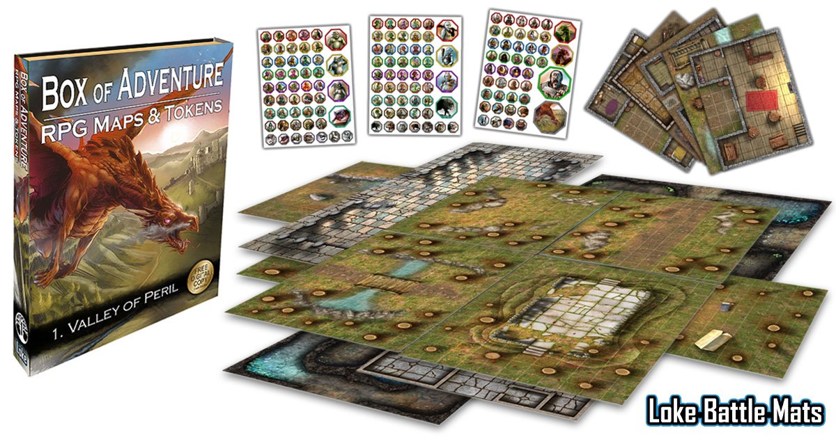 Loke Battle Mats' Box of Adventure – Valley of Peril