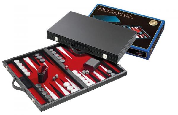 Backgammon koffer standaard (rood)