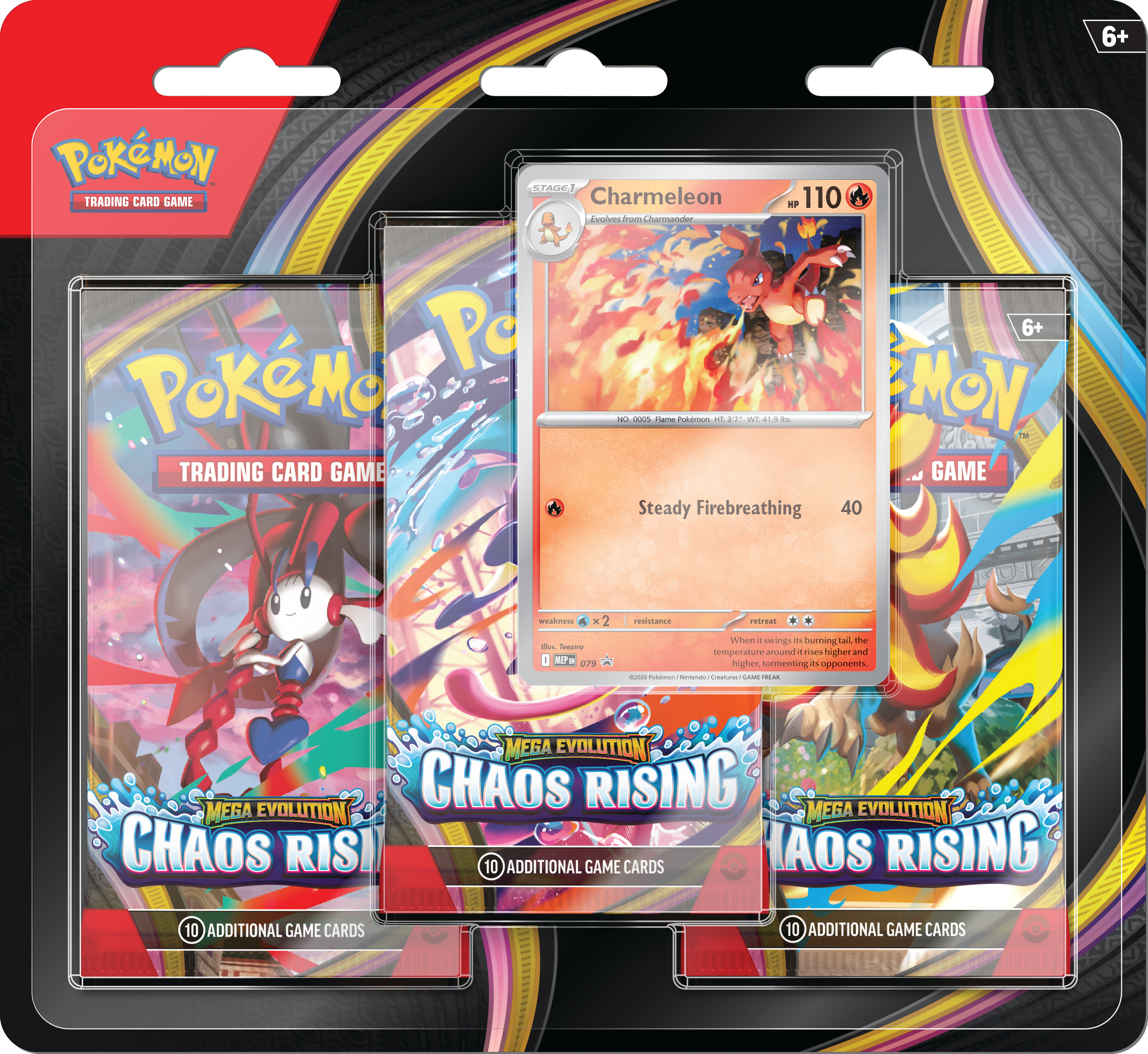 Pokemon: Chaos Rising - 3 Pack Blister - Charmeleon
