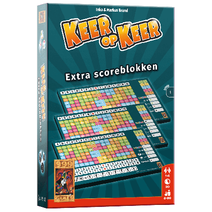 Keer op Keer Scoreblok 3 stuks Level 1 - Dobbelspel