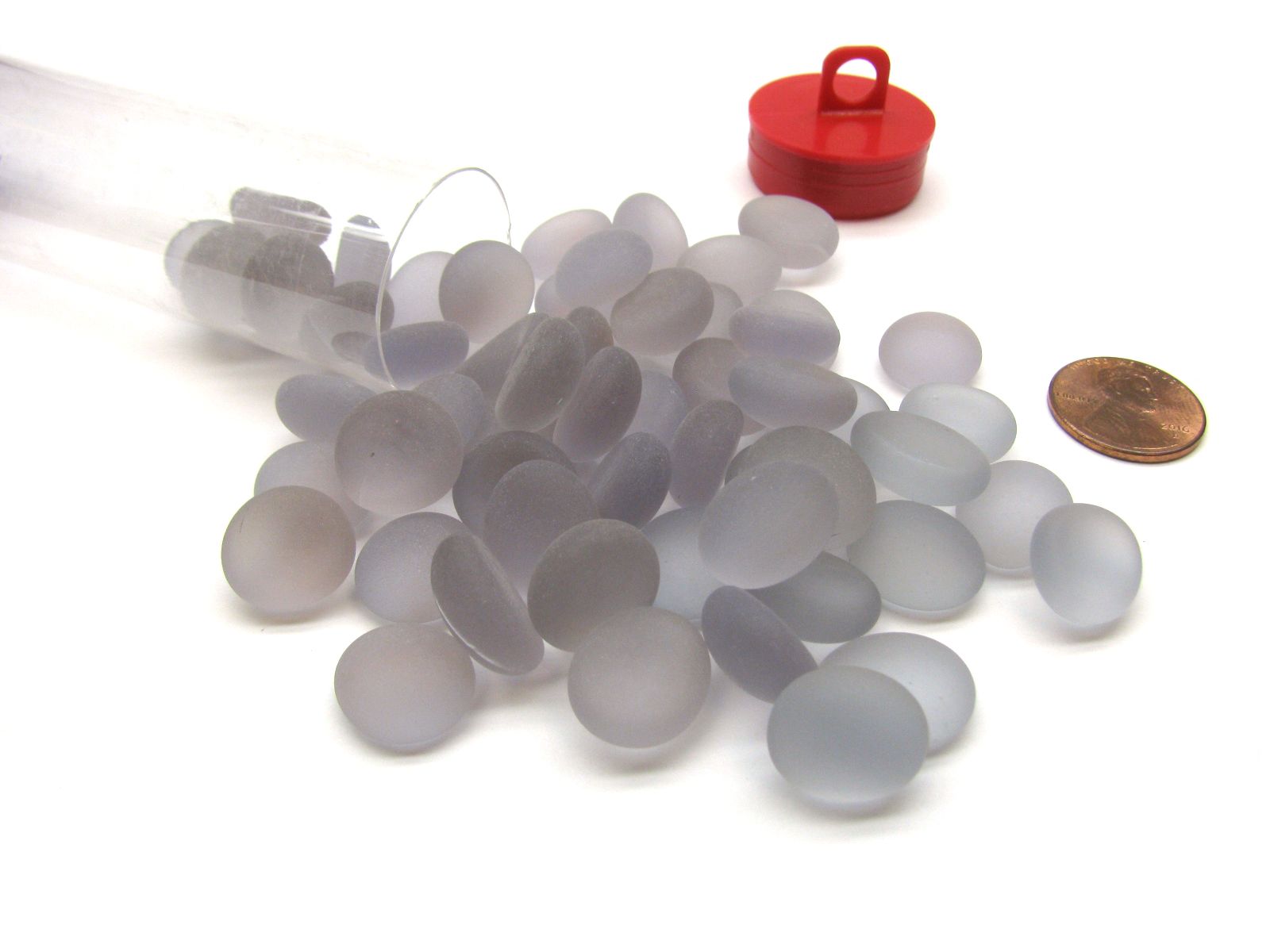 Glass Gaming Stones - Crystal Lilac Frosted (40+)
