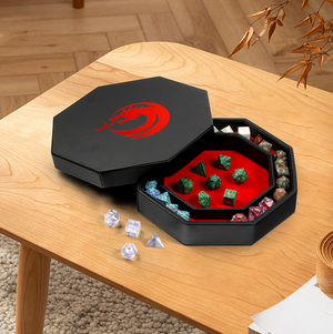 Octagon Dice Tray - Red