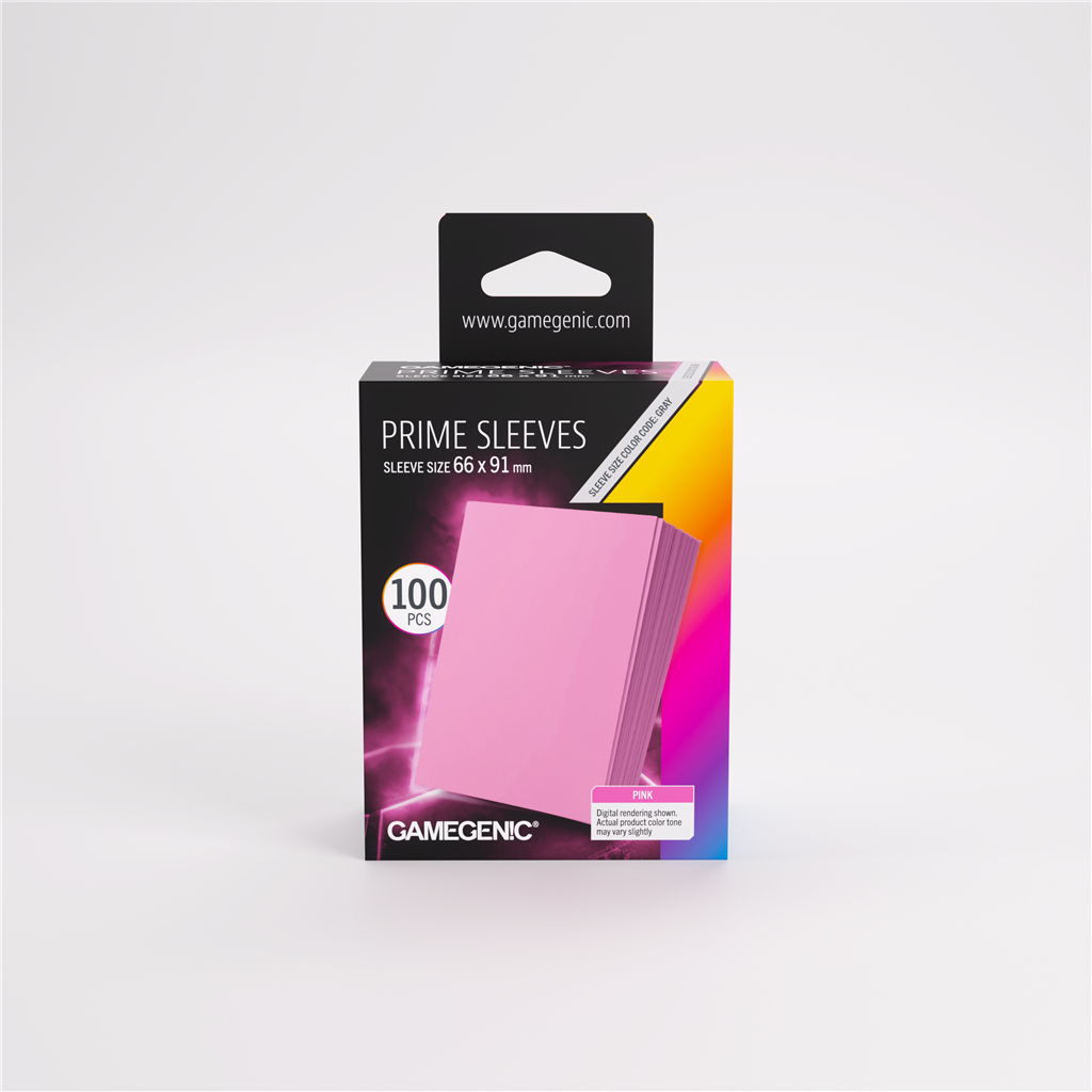 Sleeves: Pack Prime Pink 66x91mm (100)