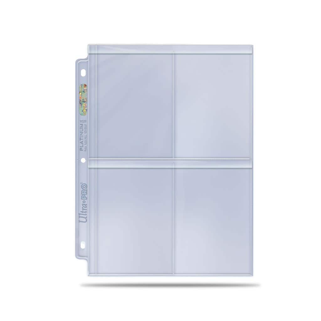 4-Pocket Secure Platinum Page for Toploaders (100)