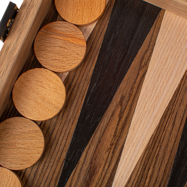 Handgemaakte backgammon-set van Amerikaans notenhout - elegant inlegwerkontwerp