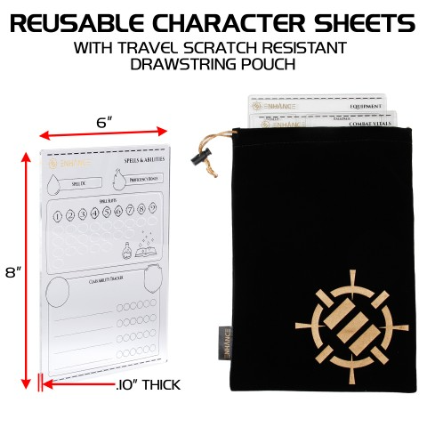 Enhance RPG Acrylic Character Sheet