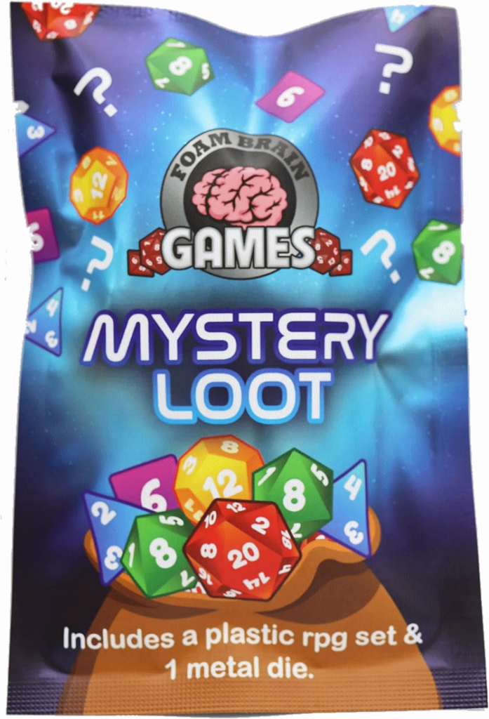 Mystery Loot: Plastic RPG Dice Set en Metal Die