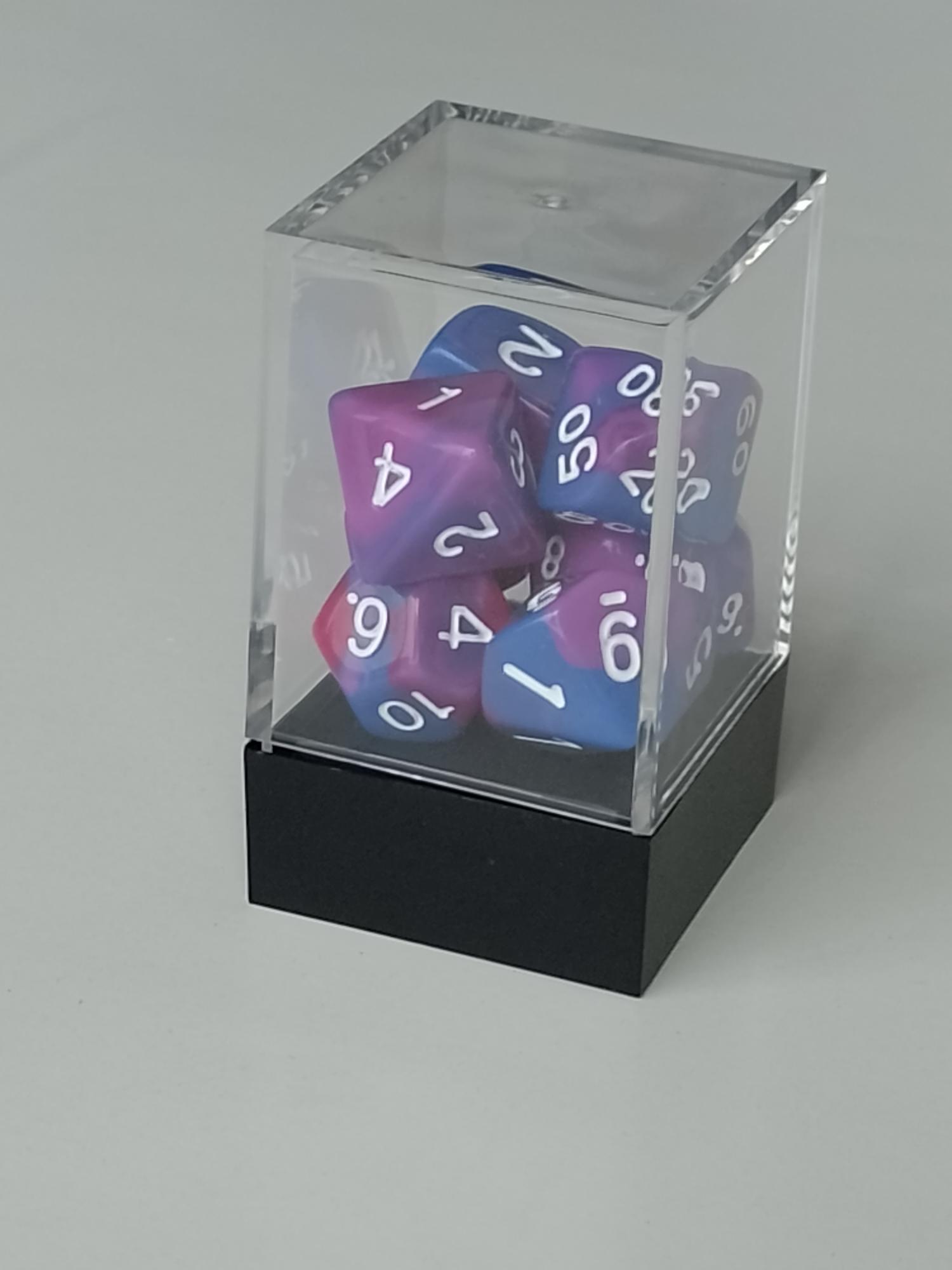  RPG Dice set (7) Blended in paars/rood/blauw