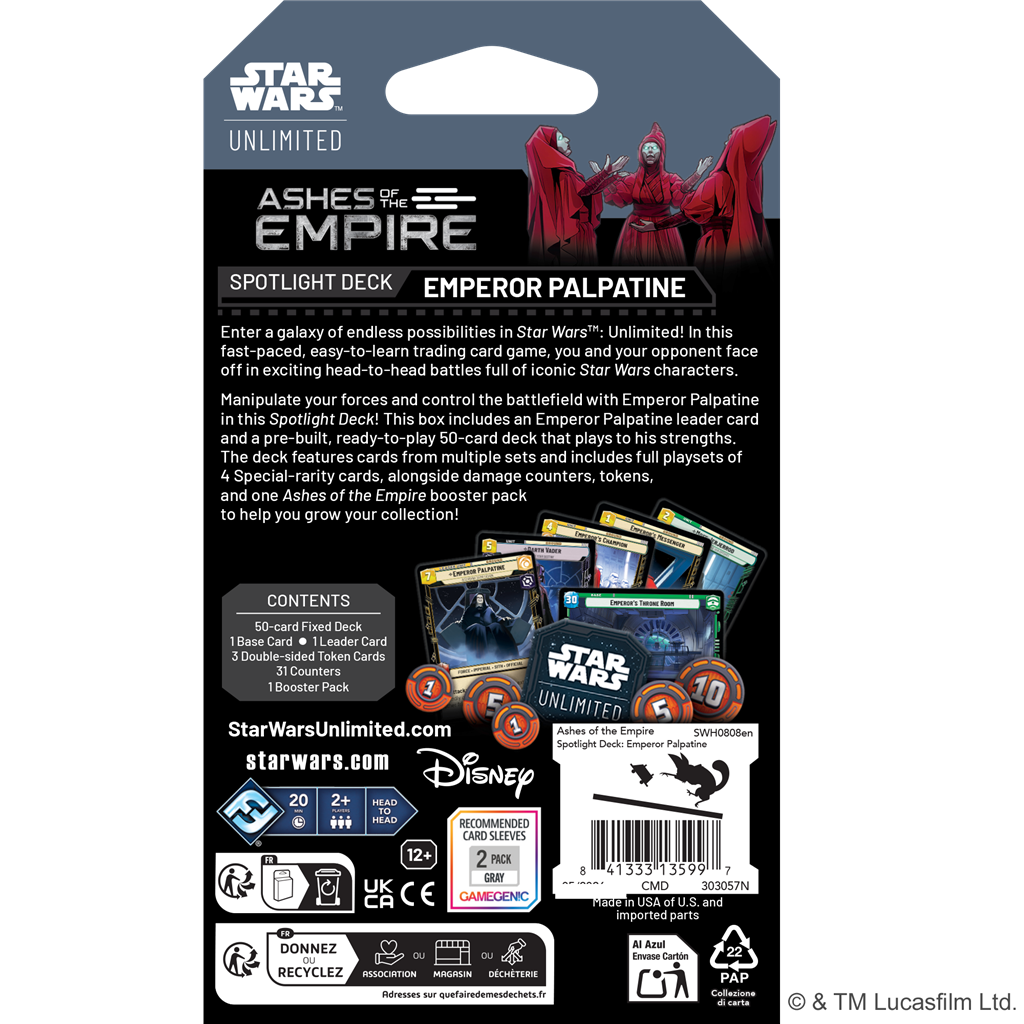 Star Wars: Unlimited - Ashes of the Empire - Spotlight Deck: Emperor Palpatine