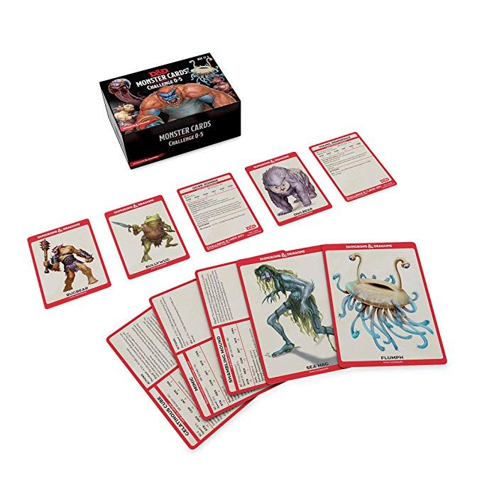 D&D Monster Card Deck Levels 0-5 (195)