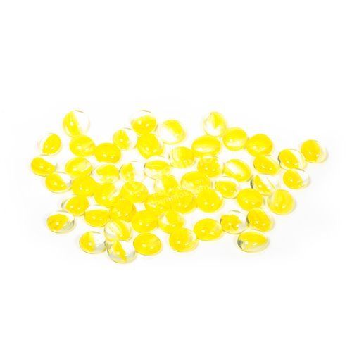 Glass Gaming Stones - Catseye Yellow (40+)