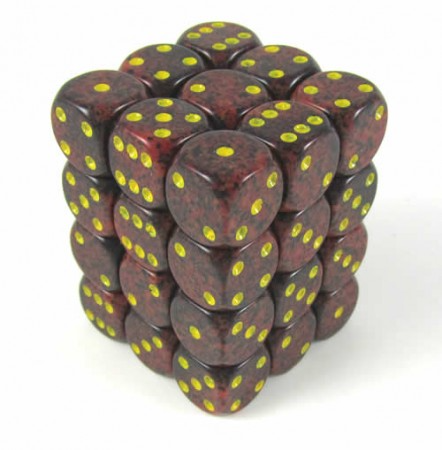 Mercury Speckled D6 12mm Dobbelsteen Set (36 stuks)