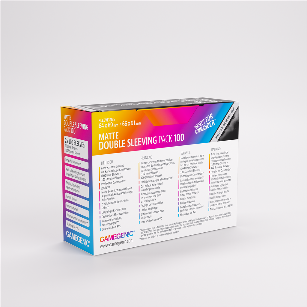 Sleeves: Matte Double Sleeving Pack (100)