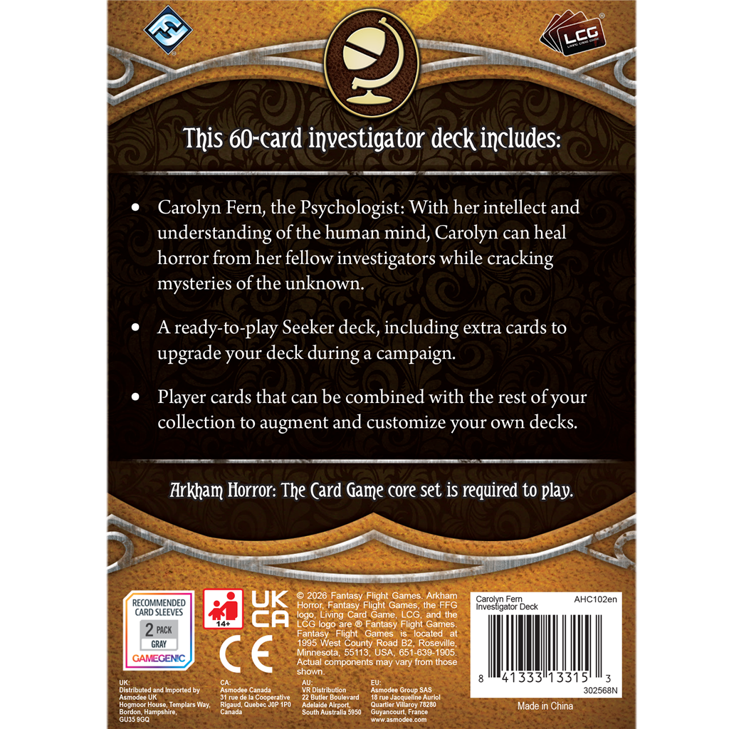 Arkham Horror: The Card Game - Carolyn Fern Investigator Deck