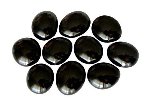Glass Gaming Stones - Black Opal (40+)