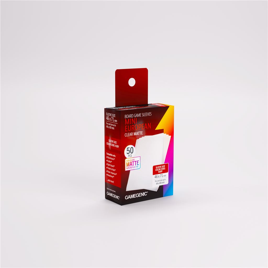 Sleeves: Matte Board Game Mini European 46x71mm (50)