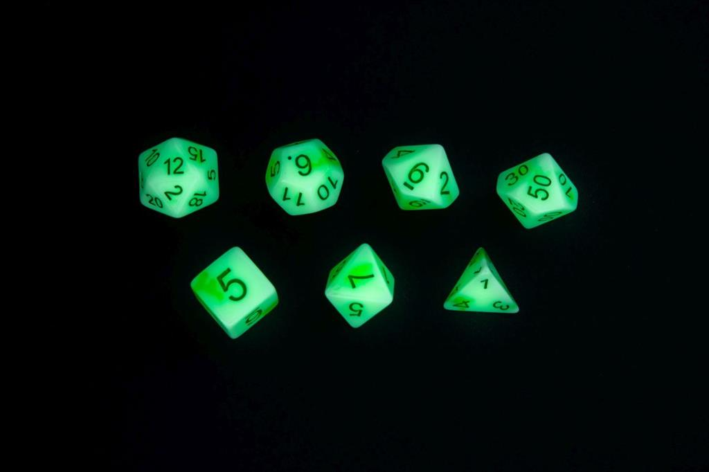 Polydice Set Glow Series - Toxic Stones