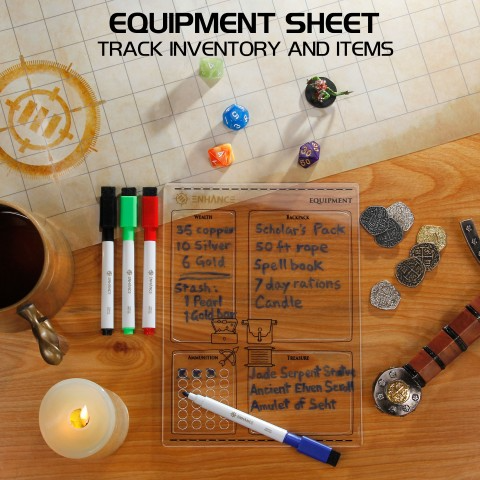 Enhance RPG Acrylic Character Sheet