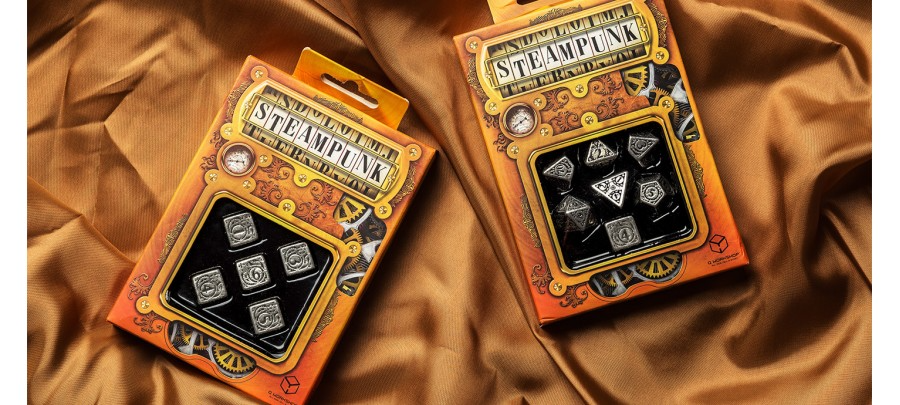 Metal Steampunk Dice Set (7)