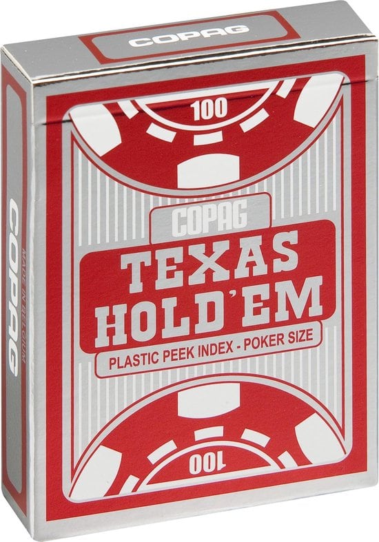 Copag - Texas Hold'em Silver - 4 Peek Index - TBX Red