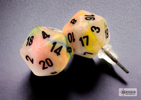 Stud Earrings Festive Circus Mini-Poly D20