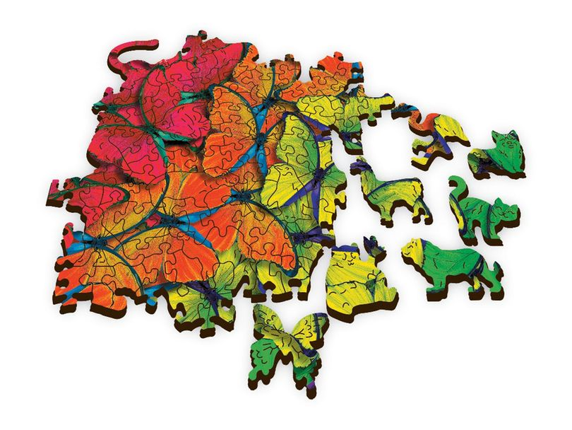 Wooden Puzzle 500 pcs - Rainbow Butterflies