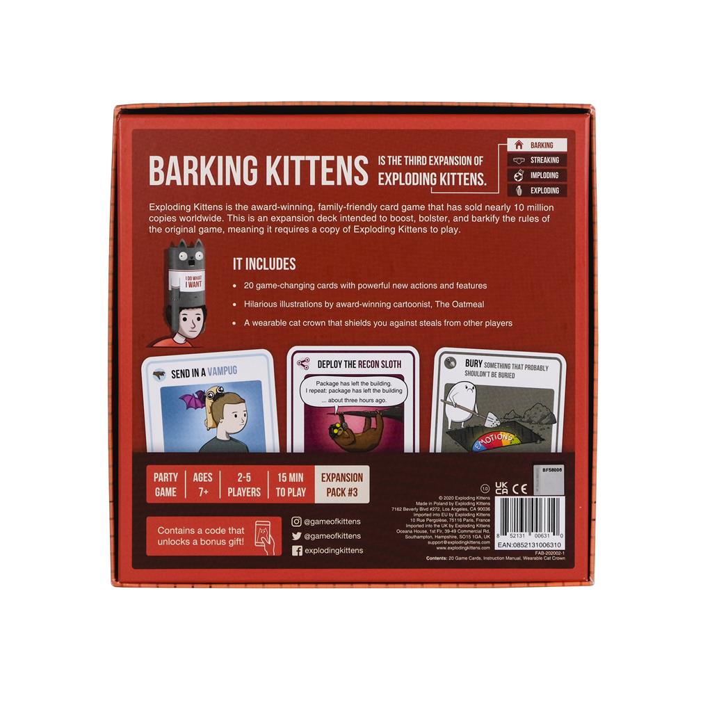 Exploding Kittens: Barking Kittens Expansion