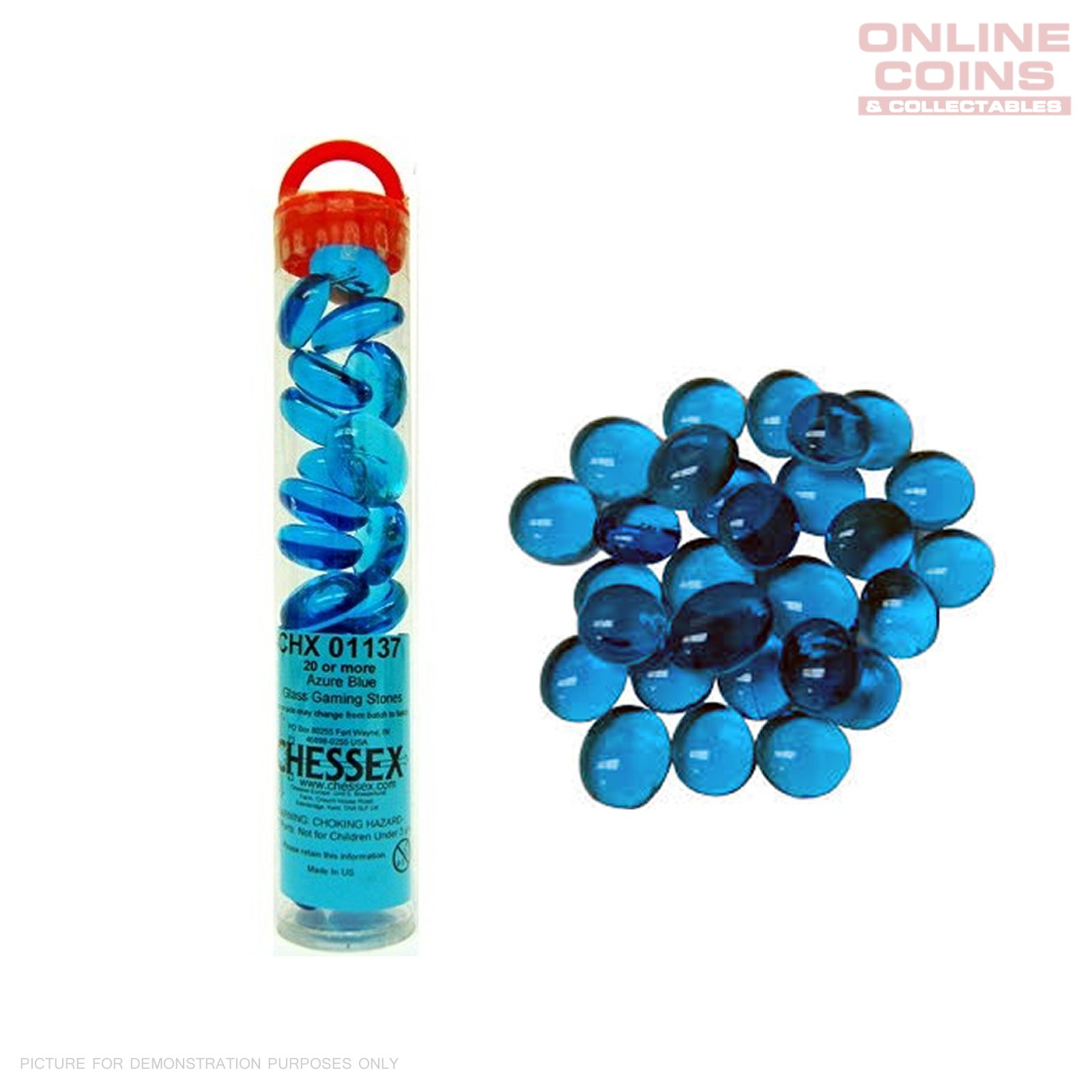 Glass Gaming Stones - Crystal Aqua (40+)