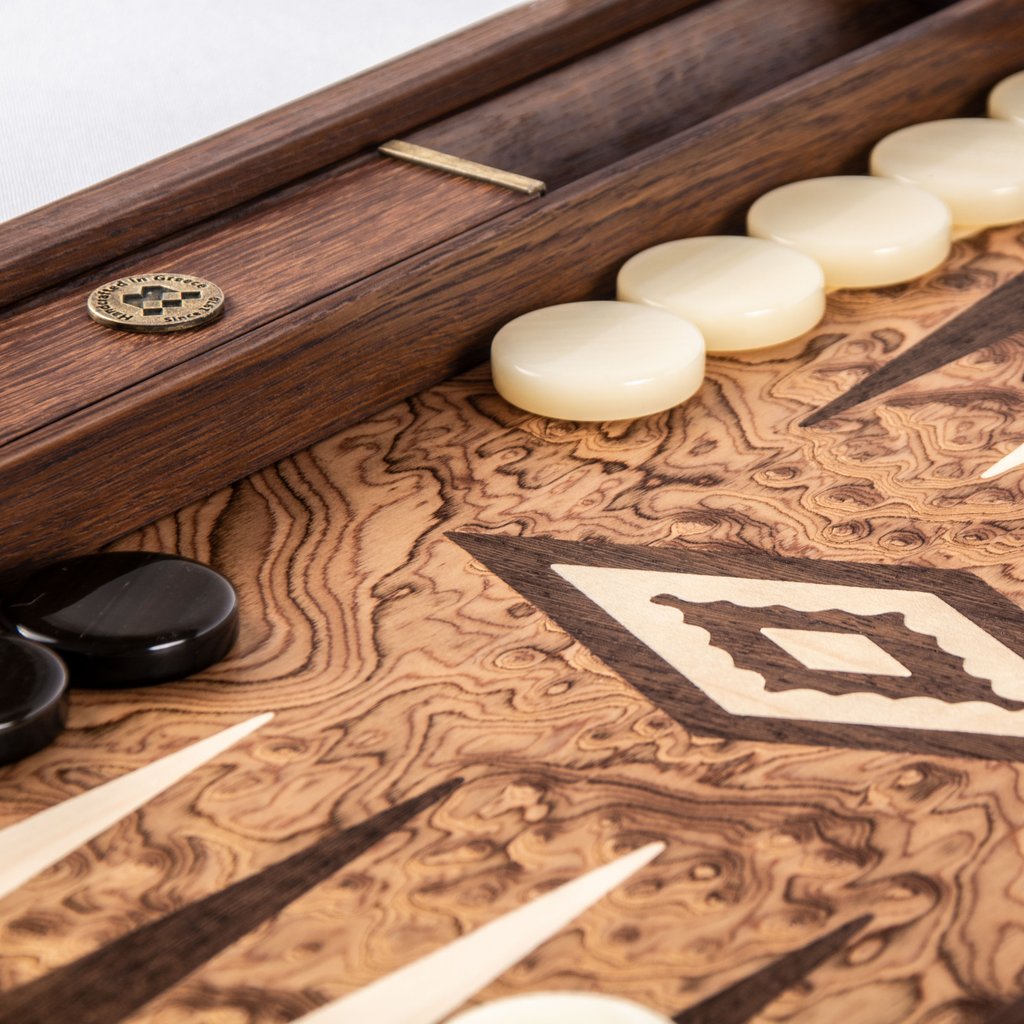 Backgammon: Walnut burl - Large