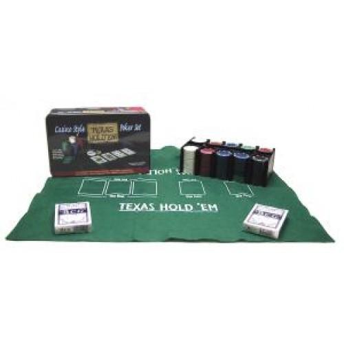 Poker-set Texas Hold'em Blik 200 chips